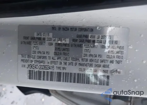 2016 Mazda Cx-5 Touring z USA, uszkodzony, nr VIN JM3KE4CY2G0693416